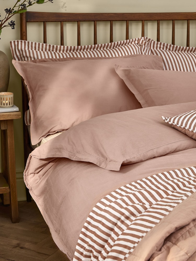 Yard Cotta Hebden Washed Cotton Duvet Cover and Pillowcase Set - Image 2 of 4 Yard Cotta Hebden Washed Cotton Duvet Cover and Pillowcase Set - Image 2 of 4