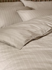 Yard Natural Linear Striped Cotton Duvet Cover and Pillowcase Set - Image 4 of 4