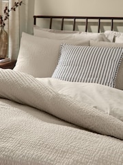 Yard Stone Hebden Cotton Seersucker Duvet Cover and Pillowcase Set - Image 2 of 3