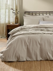 Yard Stone Hebden Cotton Seersucker Duvet Cover and Pillowcase Set - Image 3 of 3