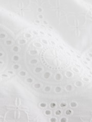 White Broderie Tie Front Mini Dress - Image 3 of 3