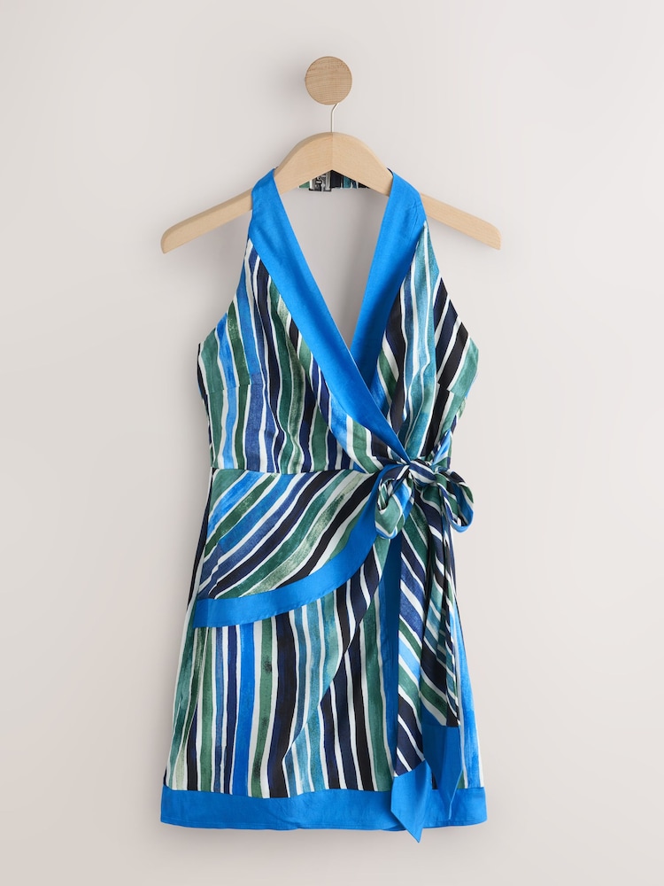 calvin klein blue halter dress Buy Stripe Neck Scarf Mini Summer from Next USA Calvin Klein offers signature