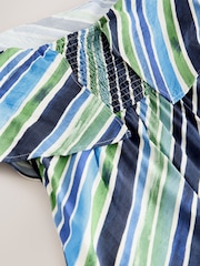 Blue Stripe Bandeau Scarf Detail Midi Dress - Image 2 of 3