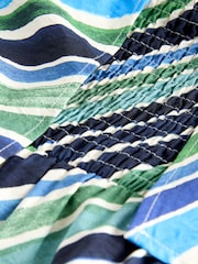 Blue Stripe Bandeau Scarf Detail Midi Dress - Image 3 of 3
