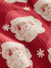 Red Santa Christmas Two Way Zip Sleepsuit (0mths-3yrs) - Image 7 of 9