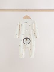 Cream Baby Christmas Sleepsuits 3 Pack (0mths-2yrs) - Image 10 of 14