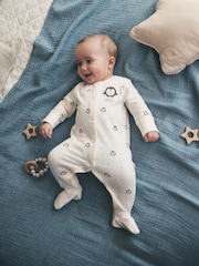 Cream Baby Christmas Sleepsuits 3 Pack (0mths-2yrs) - Image 2 of 14