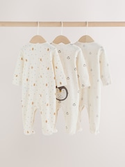 Cream Baby Christmas Sleepsuits 3 Pack (0mths-2yrs) - Image 7 of 14