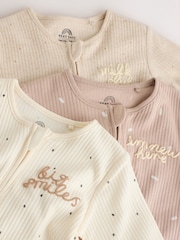 Neutral Milk Club Two Way Zip Baby Sleepsuits 3 Pack (0-2yrs) - Image 10 of 15