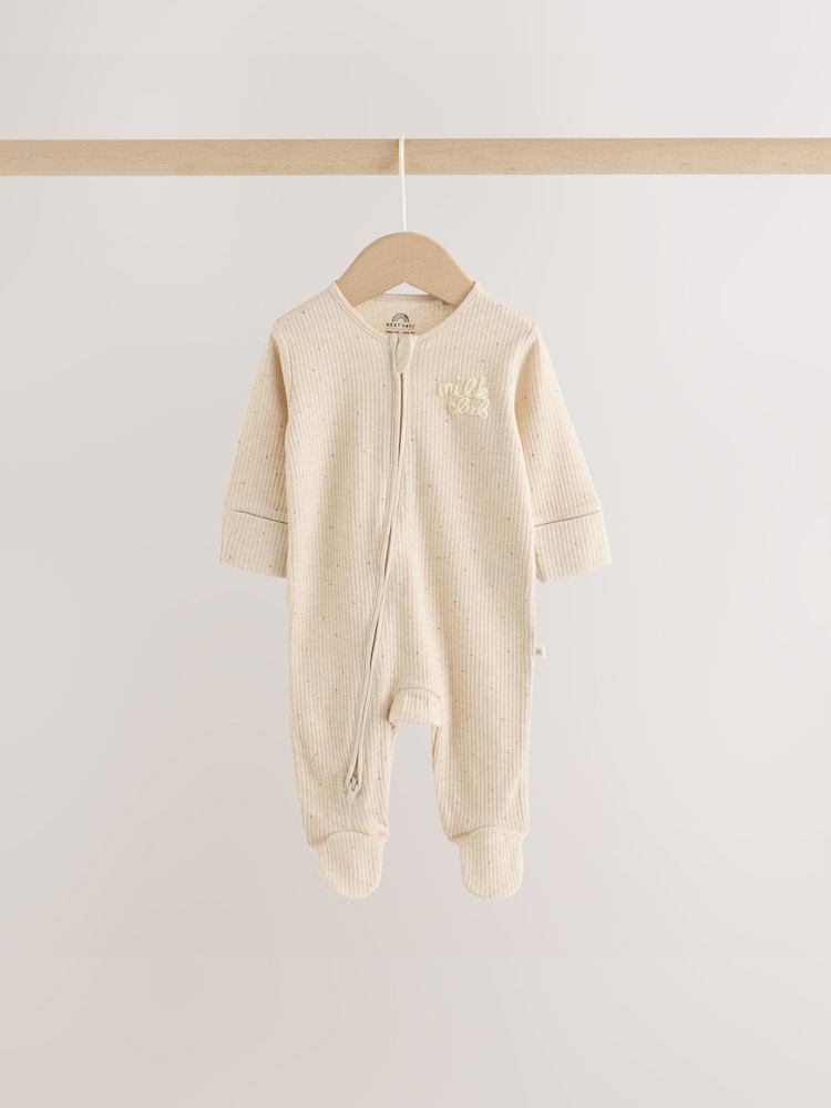 Neutral Milk Club Two Way Zip Baby Sleepsuits 3 Pack (0-2yrs) - Image 2 of 15 Neutral Milk Club Two Way Zip Baby Sleepsuits 3 Pack (0-2yrs) - Image 2 of 15