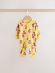 Bright Fruits Two Way Zip Baby Sleepsuits 3 Pack (0-3yrs) - Image 3 of 13