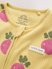 Bright Fruits Two Way Zip Baby Sleepsuits 3 Pack (0-3yrs) - Image 9 of 13