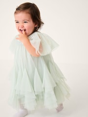 Monsoon Green Nessa Sparkle Collar Waterfall Dress - Image 1 of 4