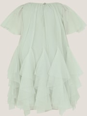 Monsoon Green Nessa Sparkle Collar Waterfall Dress - Image 3 of 4