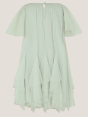 Monsoon Green Nessa Sparkle Collar Waterfall Dress - Image 3 of 4