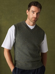 Green Knitted Tank Top with Wool - Image 1 of 7