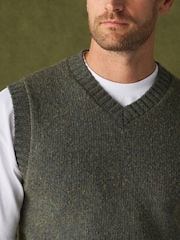Green Knitted Tank Top with Wool - Image 4 of 7