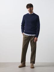 Ναυτικό μπλε - Essential Textured Knitted Jumper - Εικόνα 4 του 8