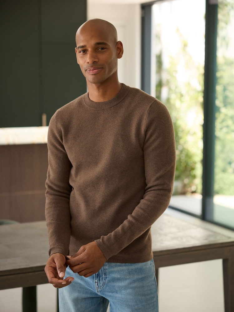 Brown N. Premium Ultrasoft Knitted Jumper with Wool - Image 2 of 5
