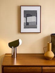 MADE.COM Grey Block Embroidered Wall Art - Image 1 of 5