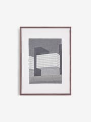 MADE.COM Grey Block Embroidered Wall Art - Image 3 of 5