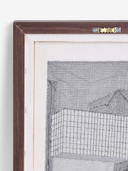 MADE.COM Grey Block Embroidered Wall Art - Image 4 of 5