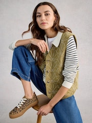 White Stuff Green Ayra Quilted Gilet - Image 3 of 6