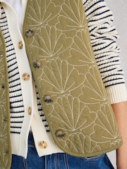 White Stuff Green Ayra Quilted Gilet - Image 4 of 6