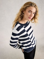 White Stuff Blue Katie Stripe Jumper - Image 3 of 6