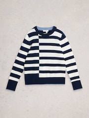 White Stuff Blue Katie Stripe Jumper - Image 5 of 6