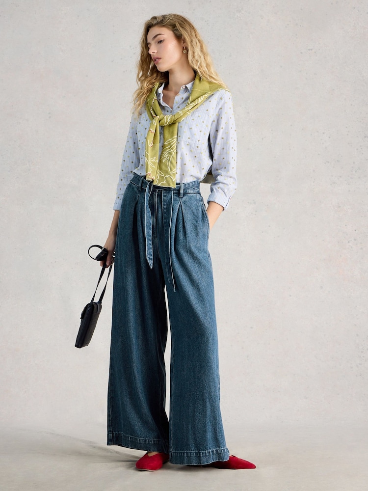 White Stuff Blue Lyle Wide Leg Jeans - Image 1 of 6
