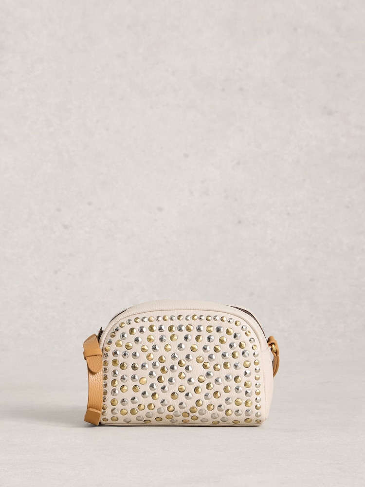 White Stuff White Bella Stud Cross-Body Bag - Image 1 of 4