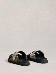 White Stuff Black Patty Footbed Sandals - Image 3 of 4