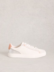 White Stuff White Tori Perforated Trainers - Image 1 of 4