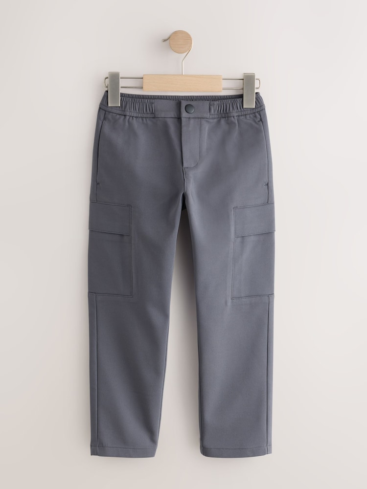 Charcoal Grey Slim Tapered Utility Cargo Trousers (3-16yrs) - Image 1 of 4