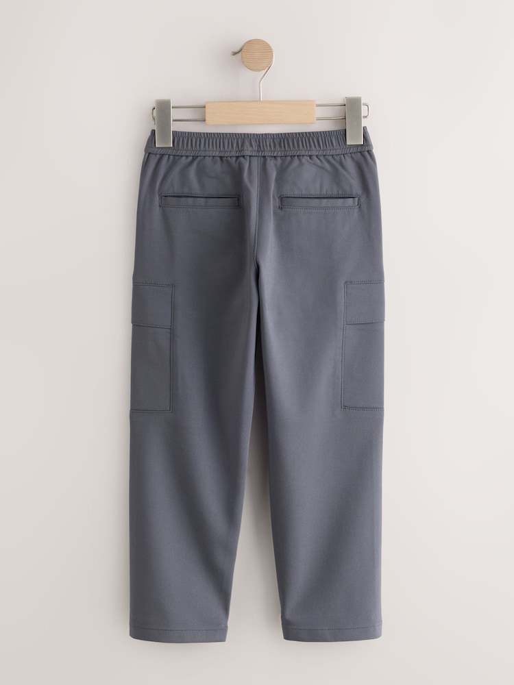 Charcoal Grey Slim Tapered Utility Cargo Trousers (3-16yrs) - Image 2 of 4