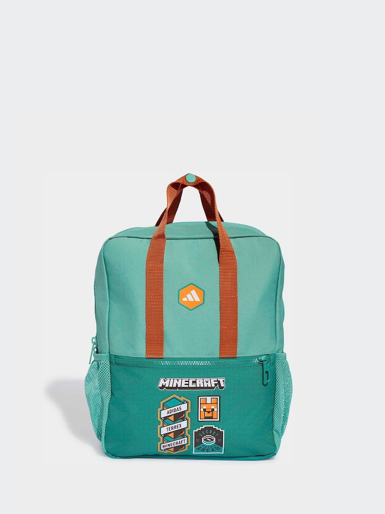 adidas Green Kids Minecraft Backpack - Image 1 of 6 adidas Green Kids Minecraft Backpack - Image 1 of 6