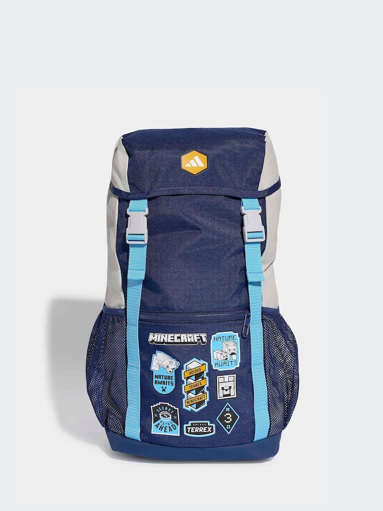 adidas Dark Blue Kids Minecraft Backpack Youth Edition - Image 1 of 6 adidas Dark Blue Kids Minecraft Backpack Youth Edition - Image 1 of 6