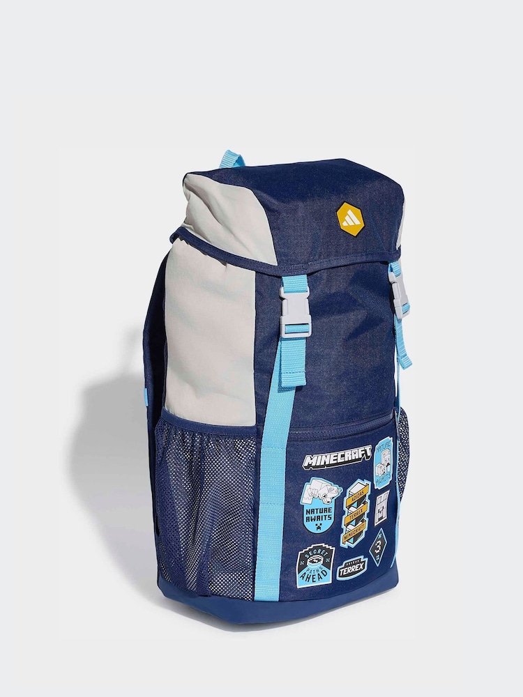 adidas Dark Blue Kids Minecraft Backpack Youth Edition - Image 2 of 6 adidas Dark Blue Kids Minecraft Backpack Youth Edition - Image 2 of 6