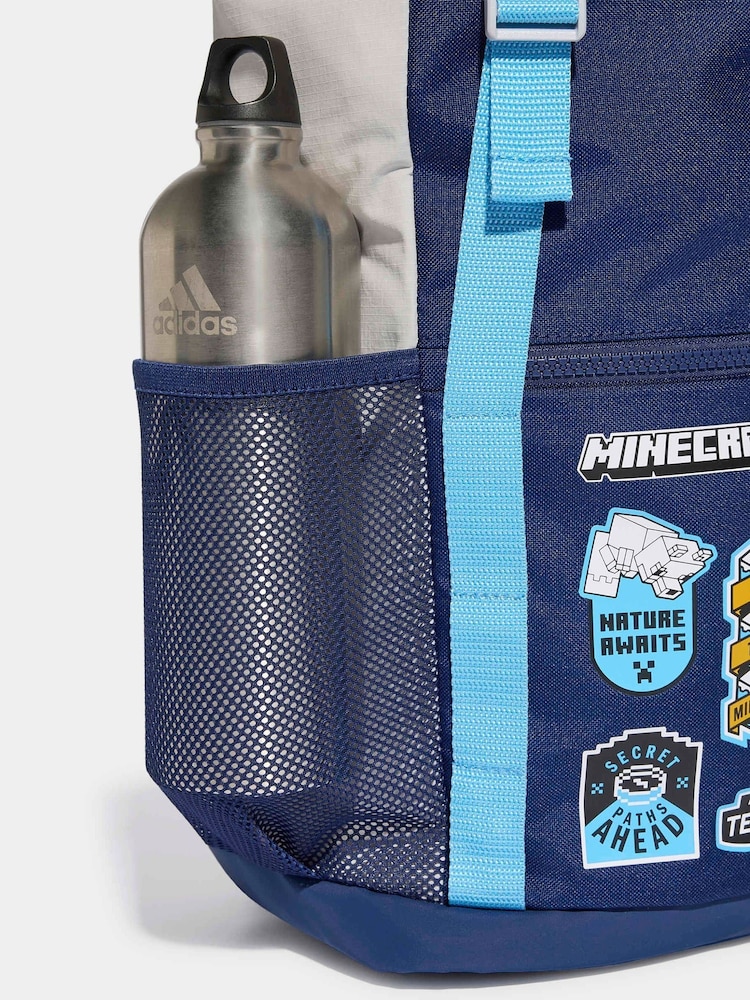adidas Dark Blue Kids Minecraft Backpack Youth Edition - Image 6 of 6 adidas Dark Blue Kids Minecraft Backpack Youth Edition - Image 6 of 6