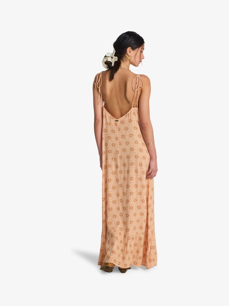 Billabong Pink Gypsy Backless Halterneck Dress - Image 4 of 4 Billabong Pink Gypsy Backless Halterneck Dress - Image 4 of 4