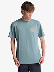 Billabong Blue Crayon Wave Backprint Graphic Short Sleeve T-Shirt - Image 1 of 4