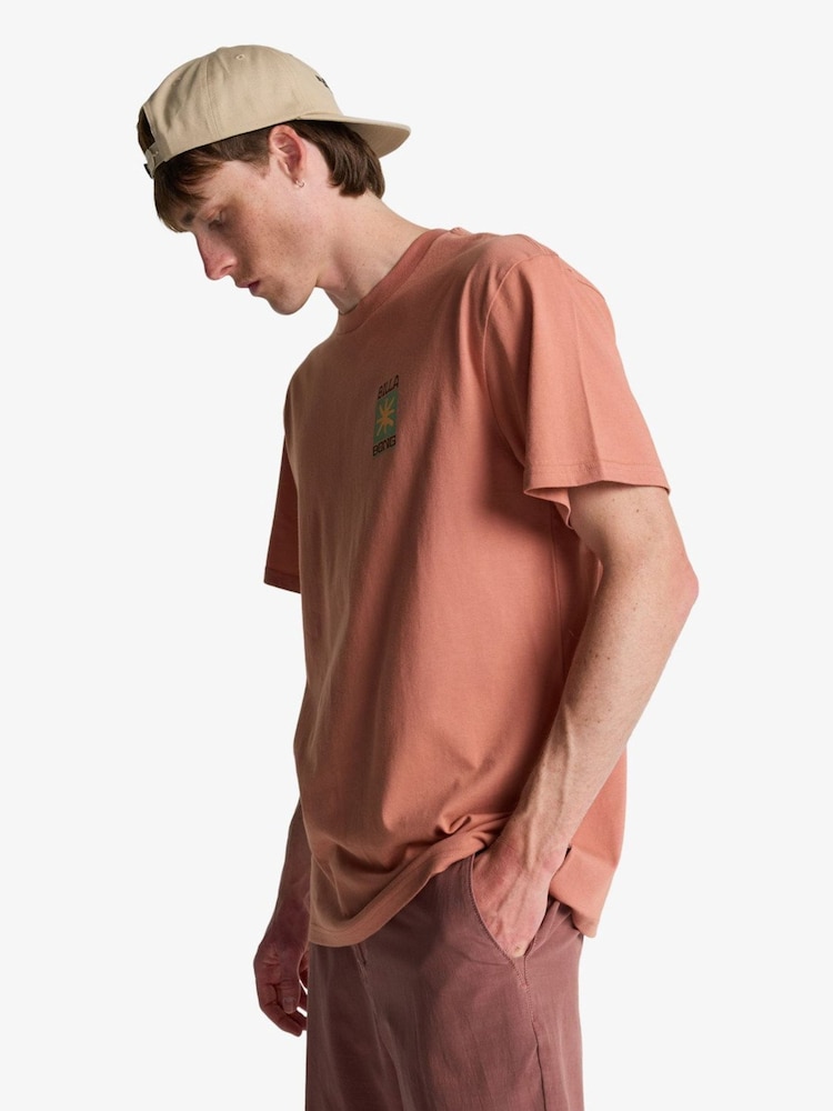 Billabong Red Good Times Graphic Back Print Short Sleeve Logo T-Shirt - Image 2 of 6