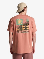 Billabong Red Good Times Graphic Back Print Short Sleeve Logo T-Shirt - Image 3 of 6