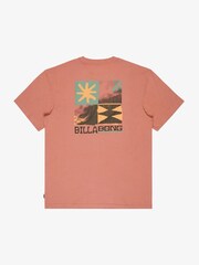 Billabong Red Good Times Graphic Back Print Short Sleeve Logo T-Shirt - Image 6 of 6