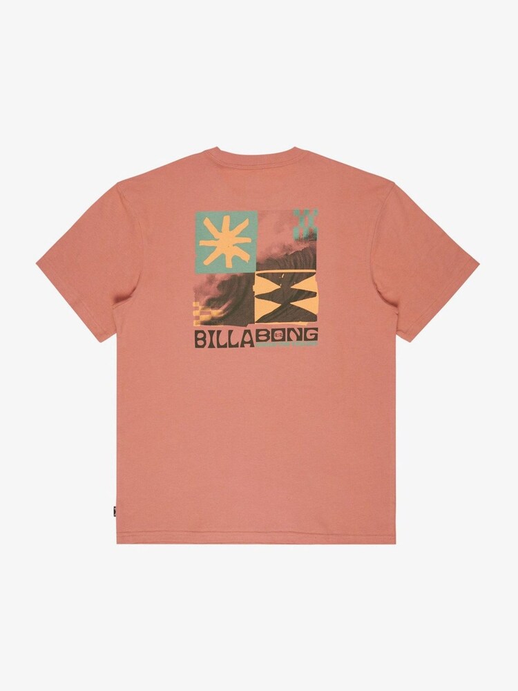 Billabong Red Good Times Graphic Back Print Short Sleeve Logo T-Shirt - Image 6 of 6