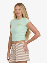 Billabong Green World Wanderer Cowgirl Boot Backprint Graphic Short Sleeve T-Shirt - Image 4 of 5