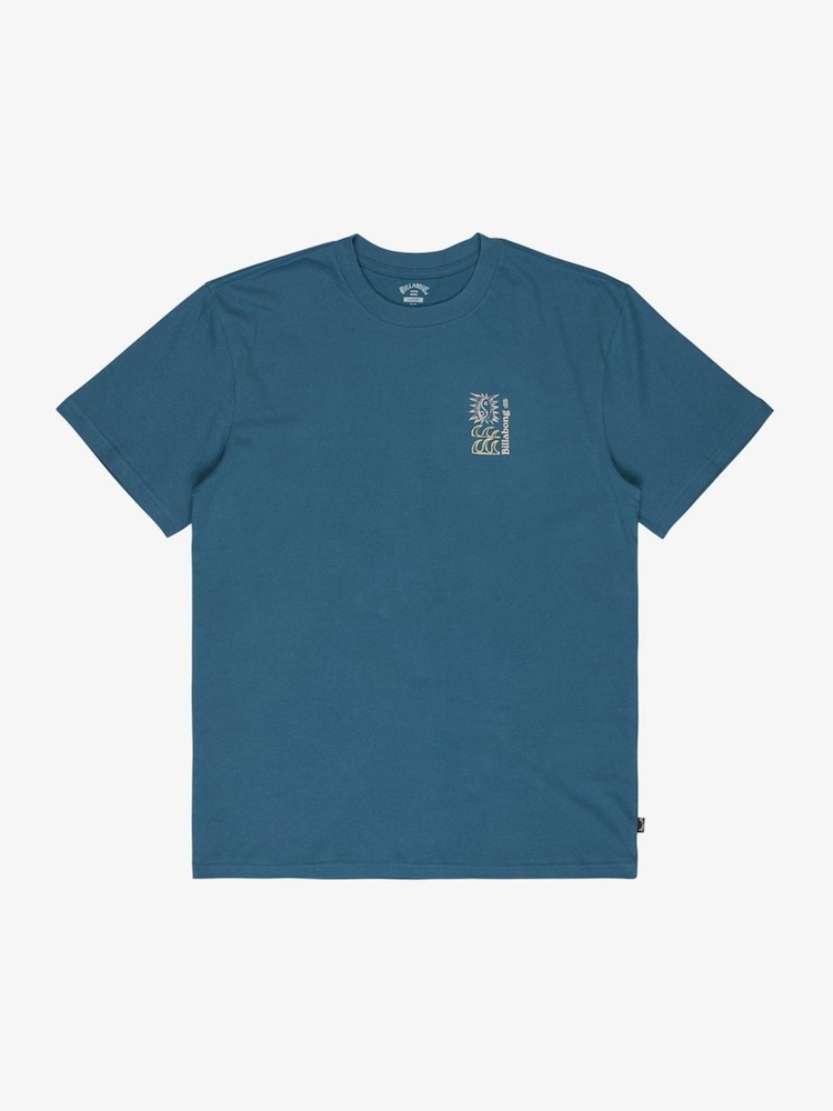 Billabong Green The Feeling Backprint Graphic Short Sleeve Logo T-Shirt - Image 1 de 2