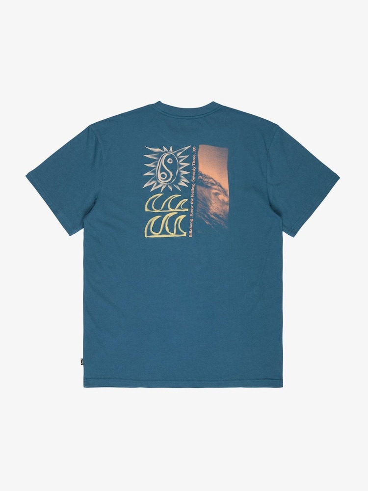 Billabong Green The Feeling Backprint Graphic Short Sleeve Logo T-Shirt - Image 2 de 2