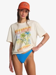 Billabong Blue Lush Escape Tropical Graphic Logo T-Shirt - Image 2 of 5
